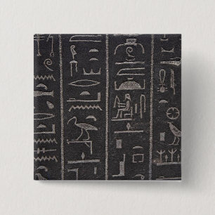 Egyptian Hieroglyphs Button