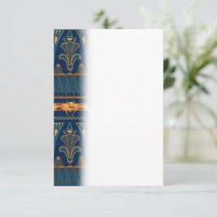 Egyptian Hieroglyphs Gold Beetles Golden Glitter Thank You Card