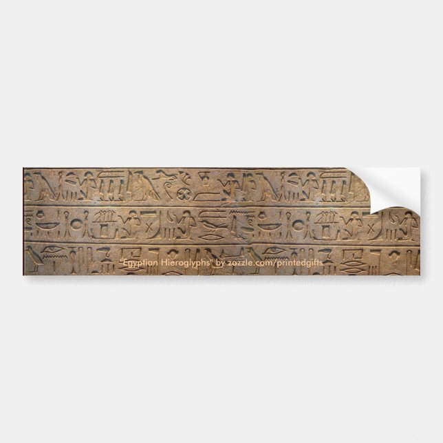 Egyptian Hieroglyphs Historic Bumper Sticker (Front)