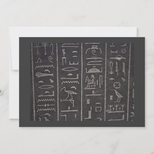Egyptian Hieroglyphs Invitation (Front)