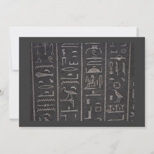 Egyptian Hieroglyphs Invitation
