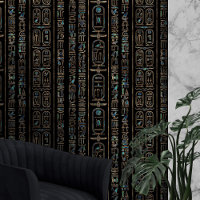 Egyptian hieroglyphs pattern Gold Abalone