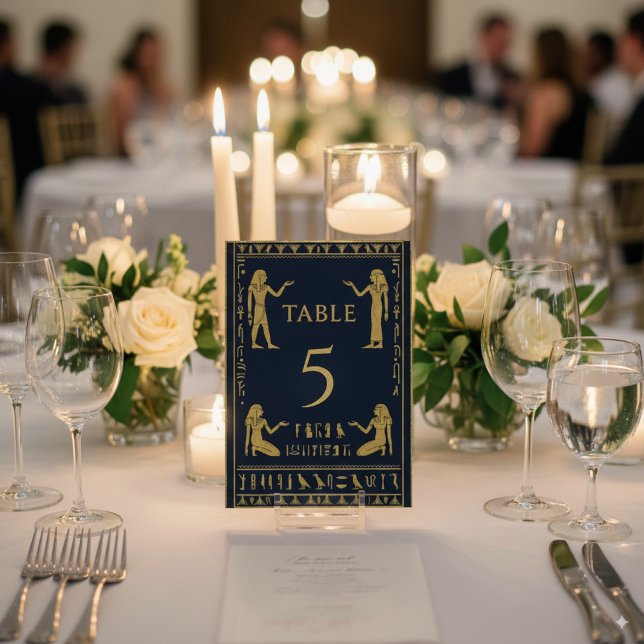 Egyptian Hieroglyphs & Pharaoh – Editable Table Number (Egyptian Hieroglyphs & Pharaoh – Editable Table Number photo
)