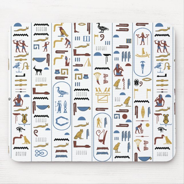 Egyptian Hieroglyphs Pharaoh's Message Mouse Mat (Front)