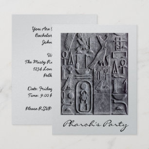 Egyptian Hieroglyphs Pharoh's Party Invitation