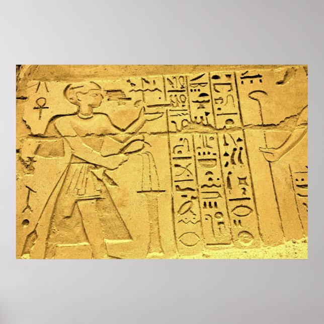 Egyptian hieroglyphs Poster (Front)