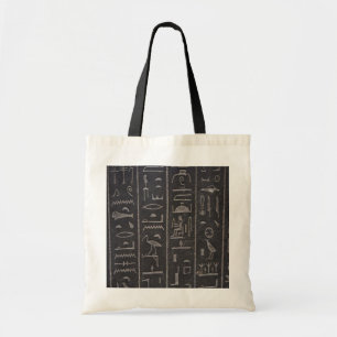Egyptian Hieroglyphs Print Bag, Tote Bag