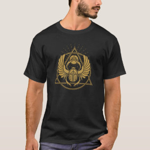 Egyptian Hieroglyphs - Scarab Beetle - Bug T-Shirt