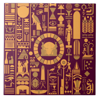 Egyptian Hieroglyphs Tile