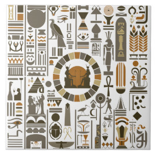 Egyptian Hieroglyphs Tile