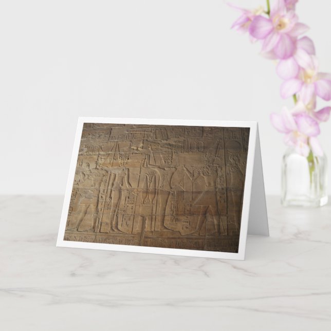 Egyptian Hieroglyphs Wall Background Card (Orchid)
