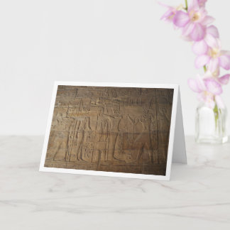 Egyptian Hieroglyphs Wall Background Card