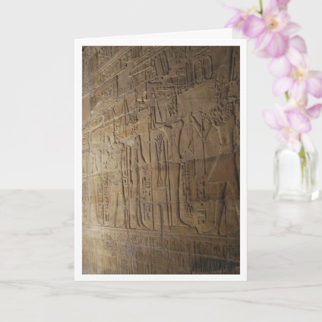 Egyptian Hieroglyphs Wall Background Card (Orchid)