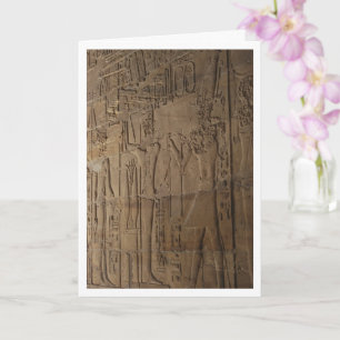 Egyptian Hieroglyphs Wall Background Card
