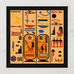 Egyptian Hieroglyphs Your Party Details Invitation