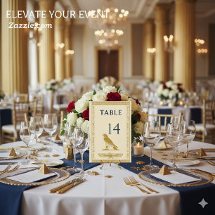 Egyptian Horus & Ankh – Editable Table Number