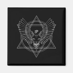 Egyptian Horus Eye And Cat With Wings Tank Top Magnet