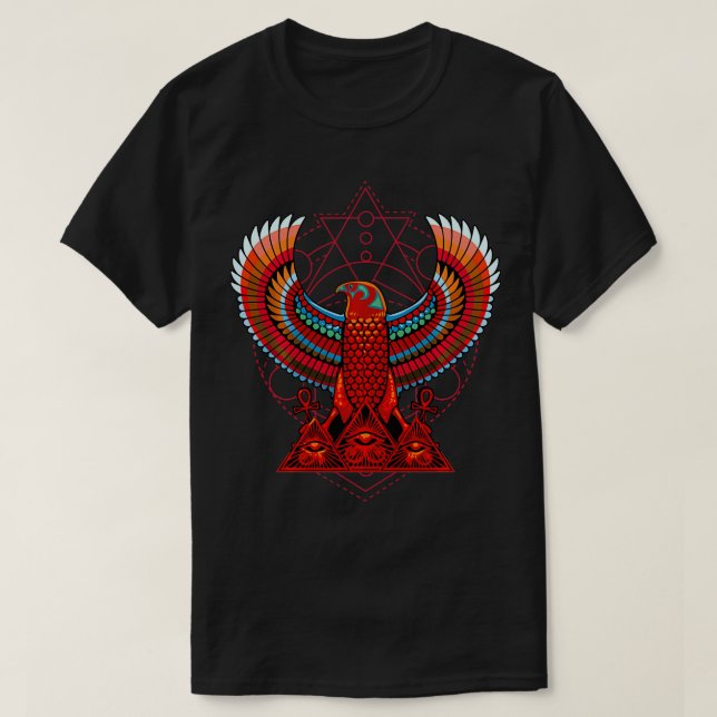 Egyptian Horus Falcon Bird  T-Shirt (Design Front)