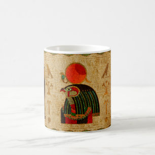 Egyptian Horus Ornament on Papyrus Coffee Mug