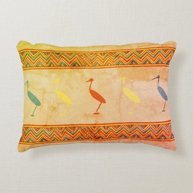 egyptian ibis birds decorative cushion (Front)