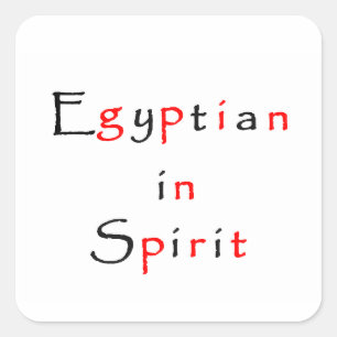 Egyptian in Spirit-square sticker