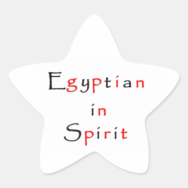 Egyptian in Spirit-star sticker (Front)