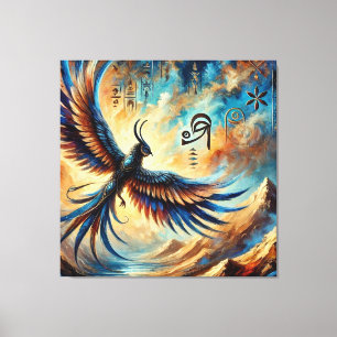 Egyptian-Inspired Mythical Creature in Dreamscape Canvas Print