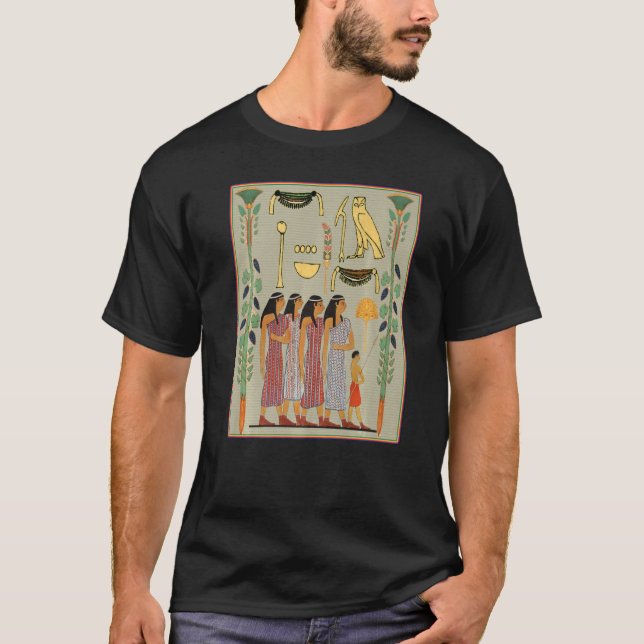 Egyptian Ladies King Tut Queen Cleopatra Nefertiti T-Shirt (Front)