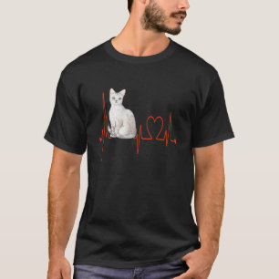 Egyptian Ma My Heartbeat EKG Cat Mum Cat Dad Cat T-Shirt