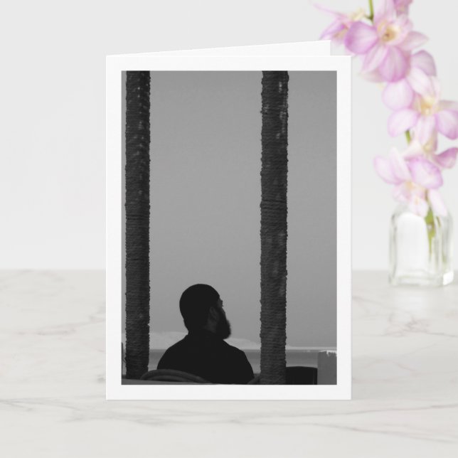 Egyptian Man Portrait Card (Orchid)