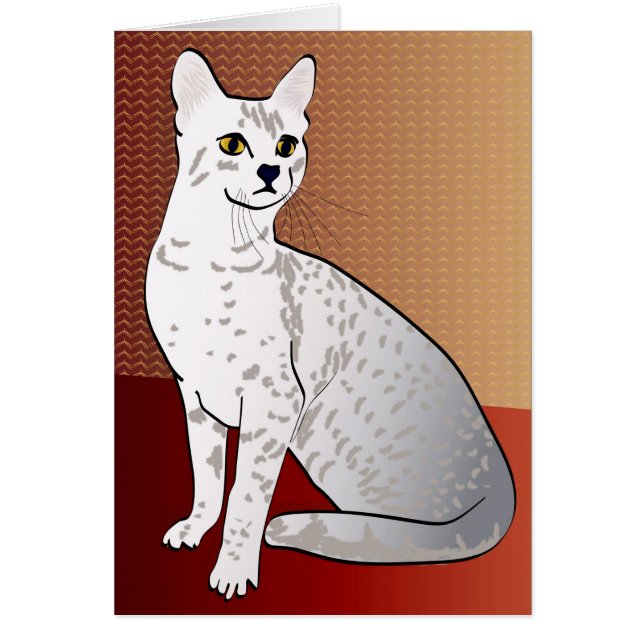 Egyptian Mau Cat - bronze background (Front)