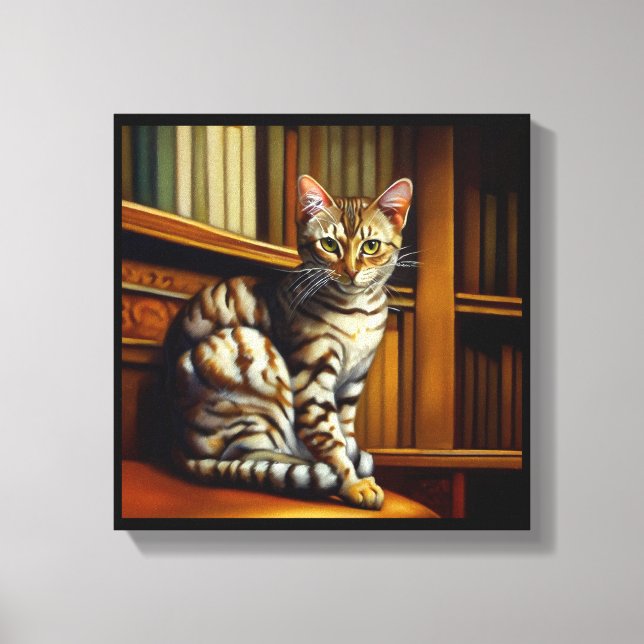 Egyptian Mau Cat  Canvas Print (Front)
