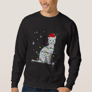 Egyptian Mau Cat Christmas Lights Christmas Cat Sa Sweatshirt