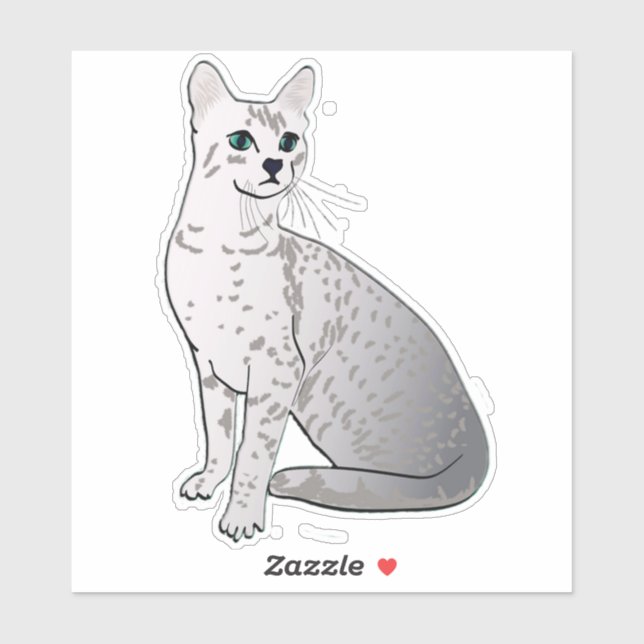 Egyptian Mau Cat in Silver Grey / Grey (Sheet)