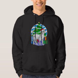 Egyptian Mau Cat Santa Christmas Tree Decor Hoodie