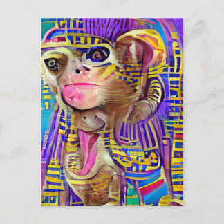 Egyptian Monkey Jigsaw Postcard