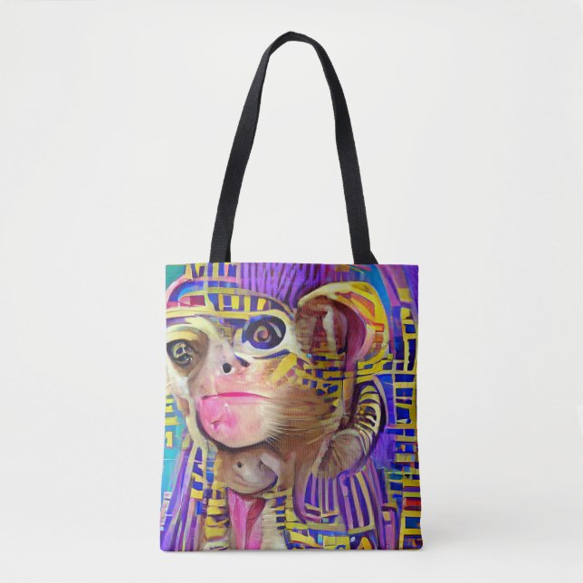 Egyptian Monkey Tote Bag (Front)