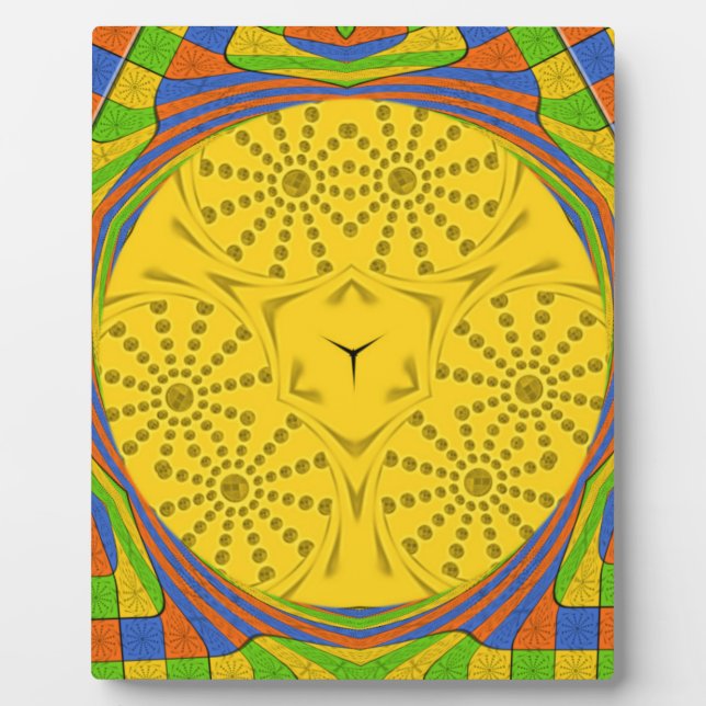 Egyptian Motif Art Print Checkered Frame Design (Front)