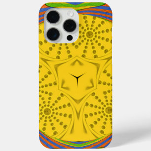 Egyptian Motif Art Print Chequered Frame Design iPhone 15 Pro Max Case