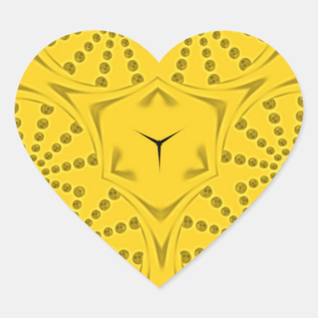 Egyptian Motif Art Print Chequered Frame Design Heart Sticker (Front)