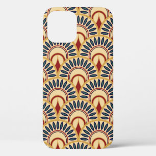 Egyptian Motif Fish Scales Seamless Pattern iPhone 12 Case