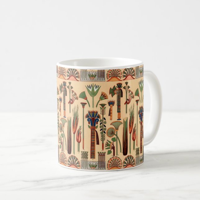 Egyptian motifs coffee mug (Front Right)