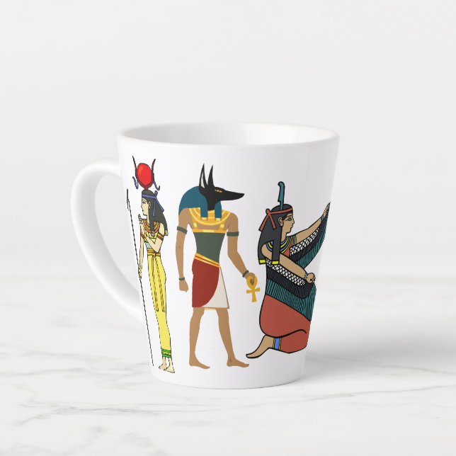 Egyptian Mythology Latte Mug (Left Angle)