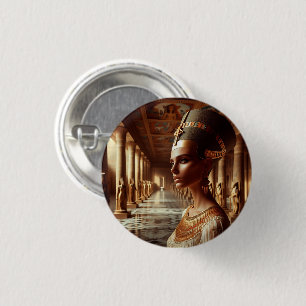 Egyptian nefertari Artefact: Ancient Civilisation 3 Cm Round Badge