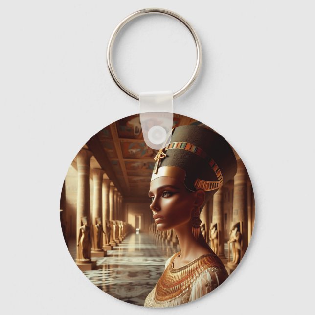 Egyptian nefertari Artefact: Ancient Civilisation Key Ring (Front)