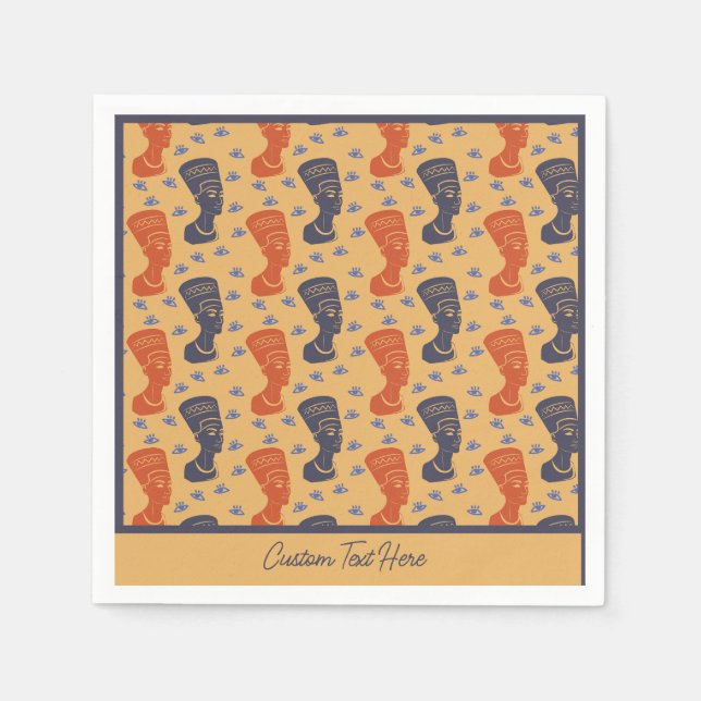 Egyptian Nefertiti Ancient Egypt Exotic  Napkin (Front)