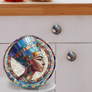 Egyptian Nefertiti -Mosaic Art Ceramic Knob