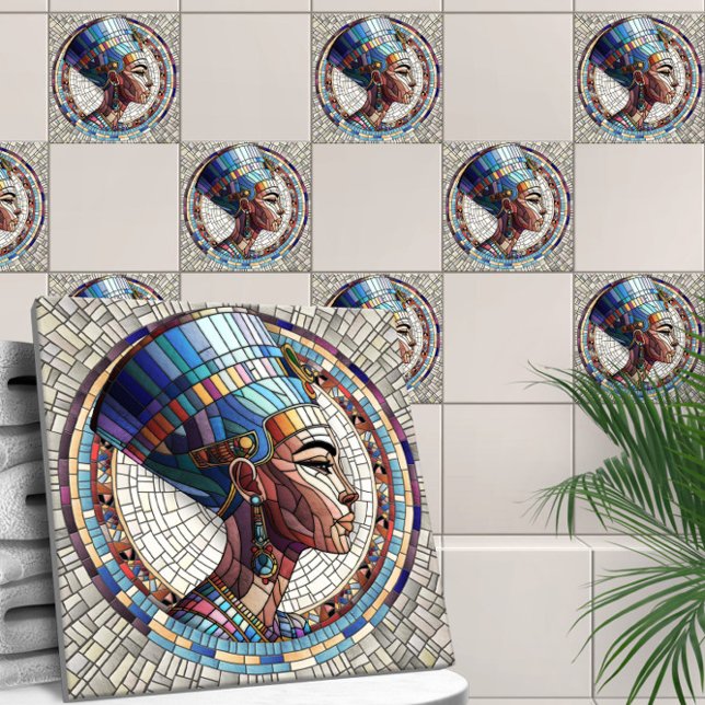 Egyptian Nefertiti -Mosaic Art Tile (Creator Uploaded)