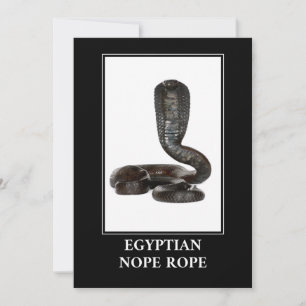 Egyptian Nope Rope - Cobra Snake Danger Invitation