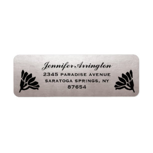 Egyptian Nouveau Wedding Labels (Silver & Black) I